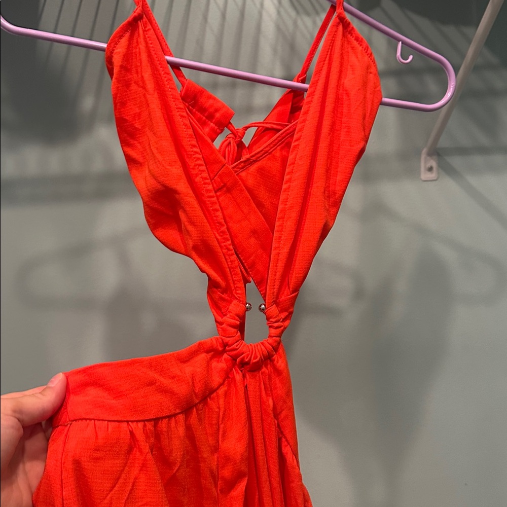 Elegant orange Evening Gown - Picture 5 of 7